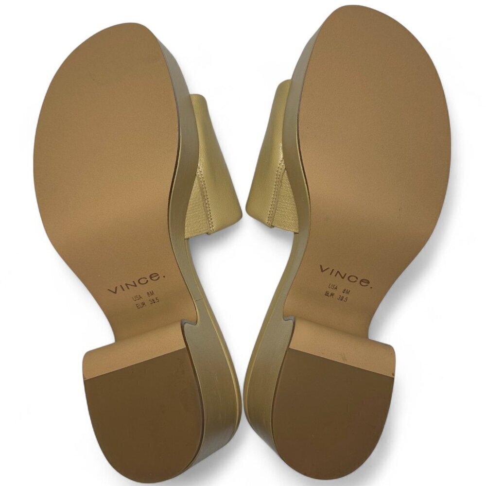 VINCE Women's Margo Platform Leather Sandal, Blonde, Size 8, NWOB - Picture 9 of 13